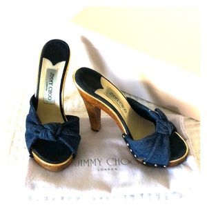 Jimmy Choo Wood Platform Sandal